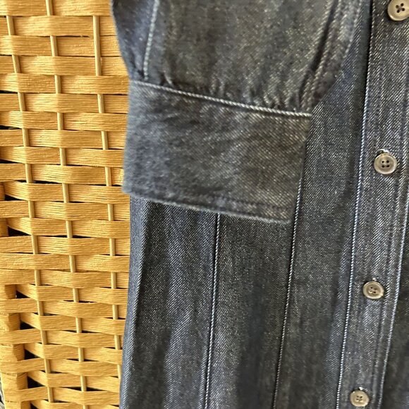 Madewell Womens Button Up Long Sleeve Denim Maxi Dress Blue Size 2 NWT - Picture 7 of 9